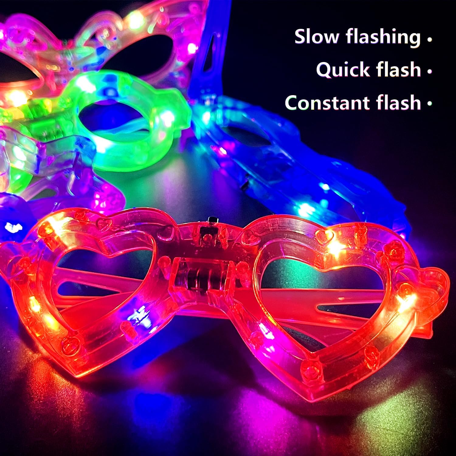 12pcs LED Light Up Glasses Glo - Glow In The Dark Party Glasses review and price