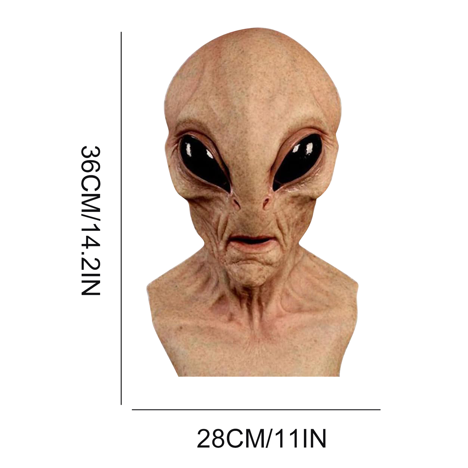 Alien Funny Mask Latex Alien M - Latex Alien Mask Realistic review and price