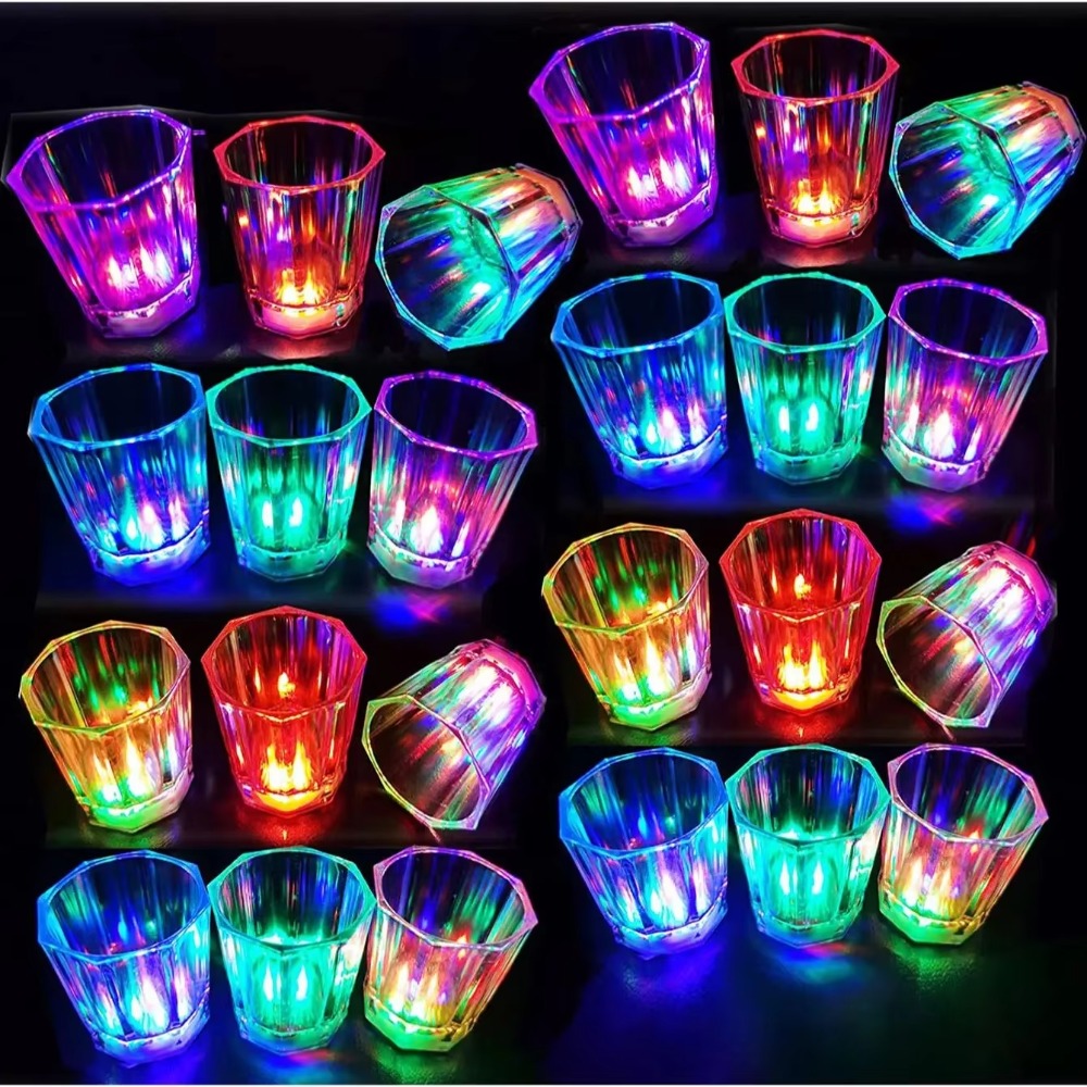 12/24Pack LED Light Up Shot Gl - Glow In The Dark Party Glasses review and price