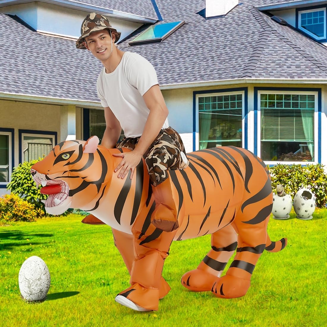 Inflatable Tiger Costume for A - Costumes review and price
