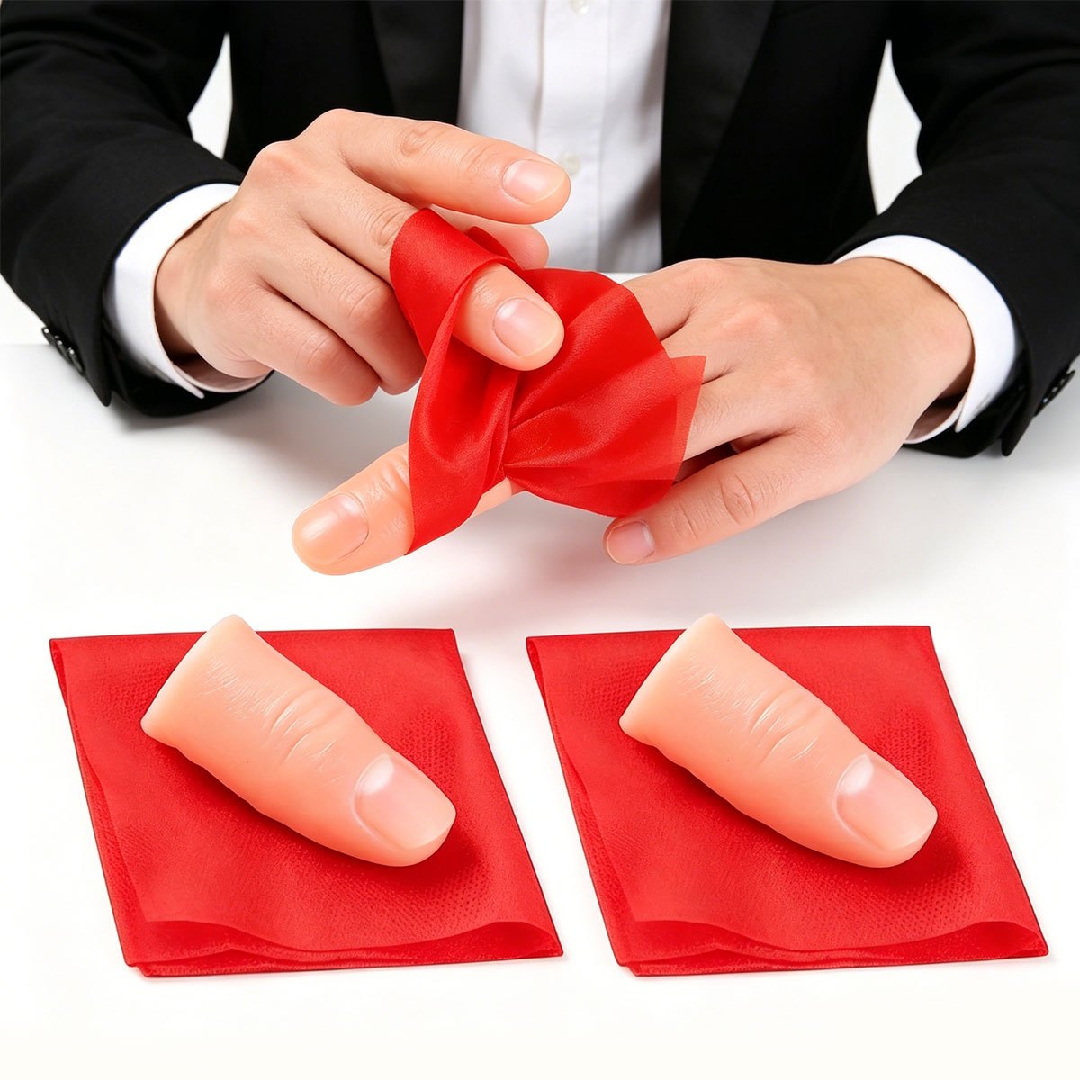 3Sets Scarf-Vanish Thumb Tip M - Thumb Tip Magic Trick Set review and price
