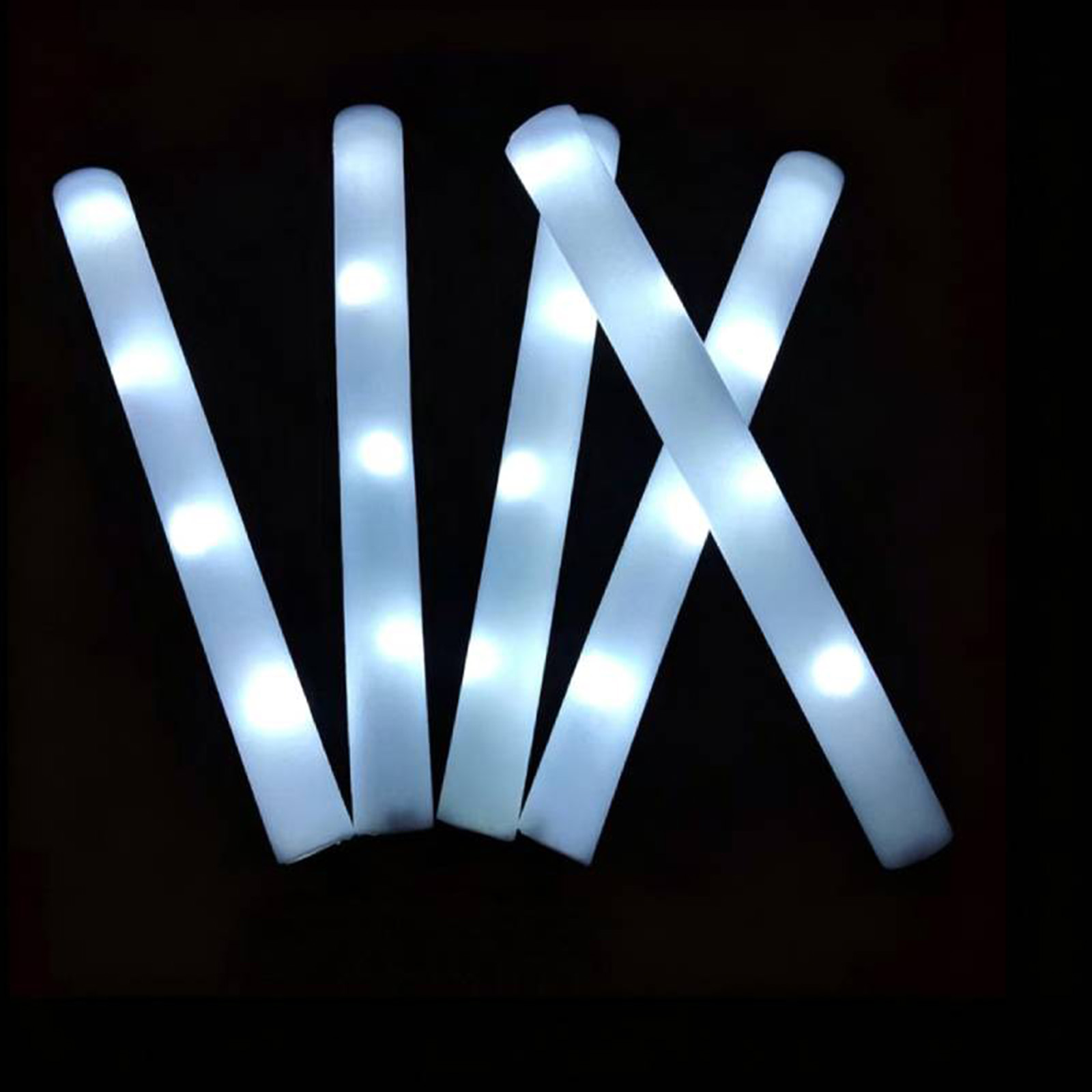 Reusable White Foam LED Glow S - Flashing Led Foam Sticks Party review and price