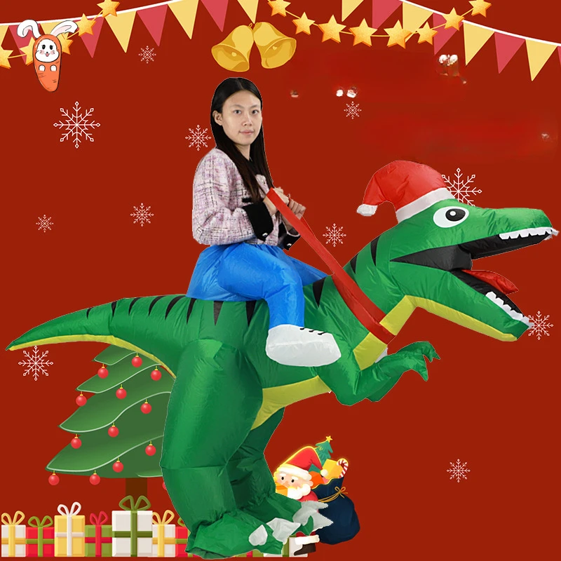 Tyrannosaurus Rex Christmas In - Inflatable Dinosaur Costume Adult review and price